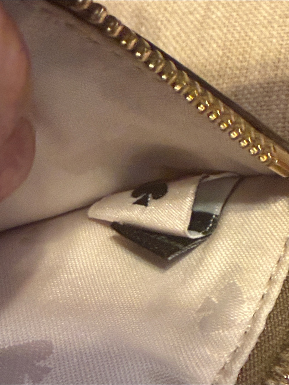 Kate Spade Olive Green Leather Zip Card Case with Keyring - Picture 8 of 9